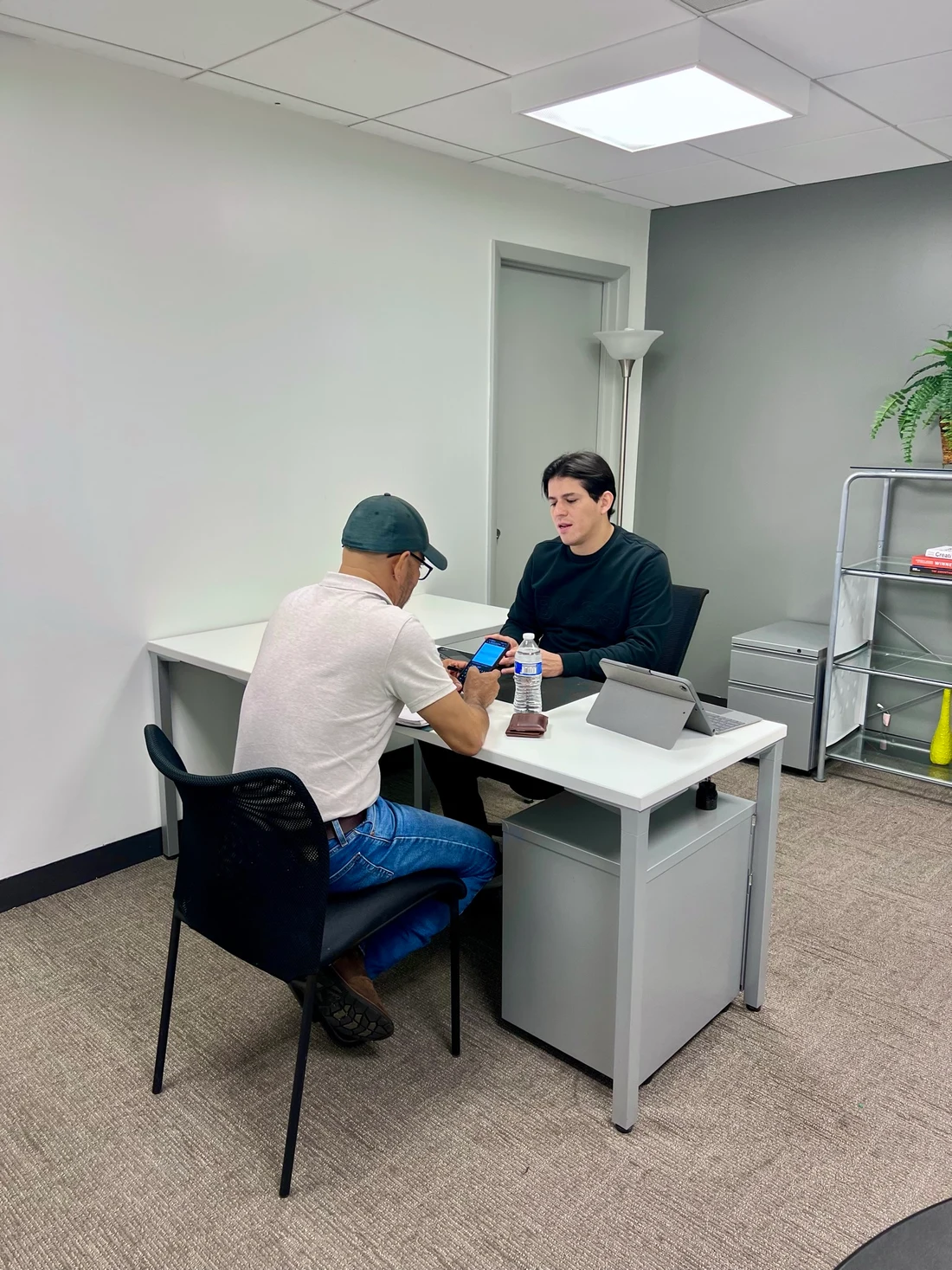 Our team working together at the office
